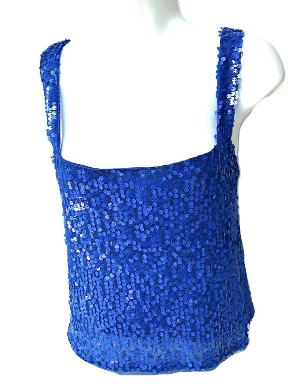 Topshop Blue Sequin Camisole Tank Top NWT Size US 8/10 Romania